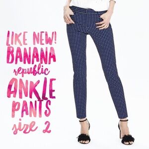 Banana Republic Sloan-Fit Blue Print Slim Pant